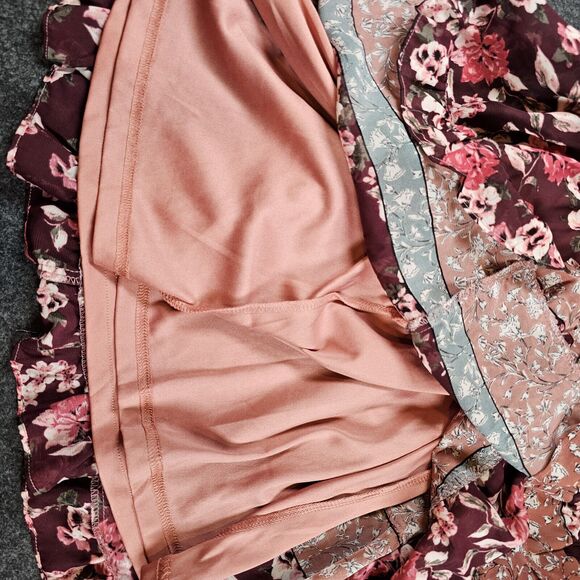 Sage the Label Dress Womens Medium Burgundy Bohemian Cottage Core Prairie Floral - Picture 10 of 16